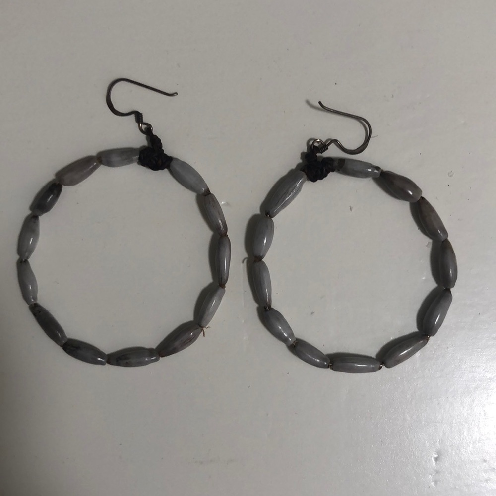 Cute Grey Hoops